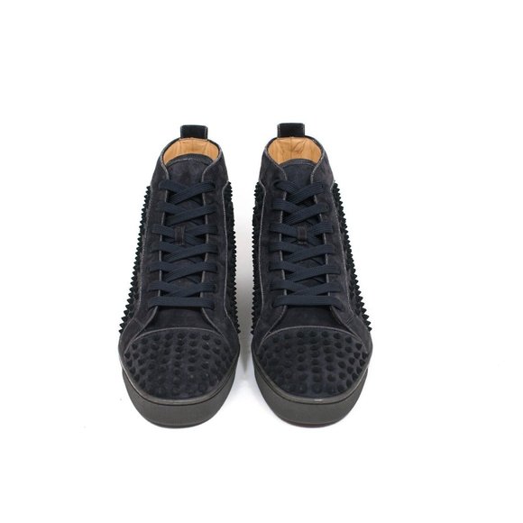 Christian Louboutin Men Louis Spike Orlato Flat US14.5 EU47.5 Grey Fusain Suede main image 8
